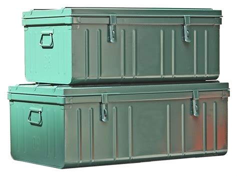 big steel box for storage|large metal container with lid.